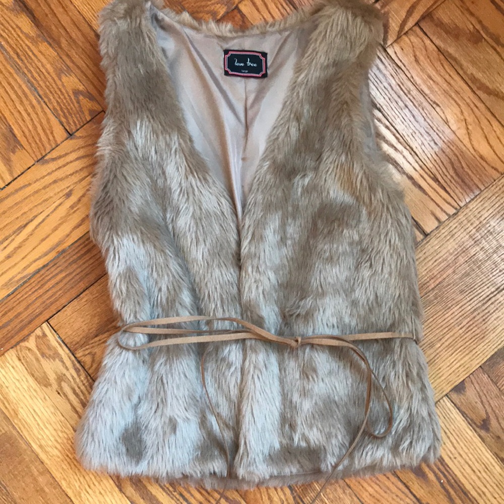 Faux fur vest